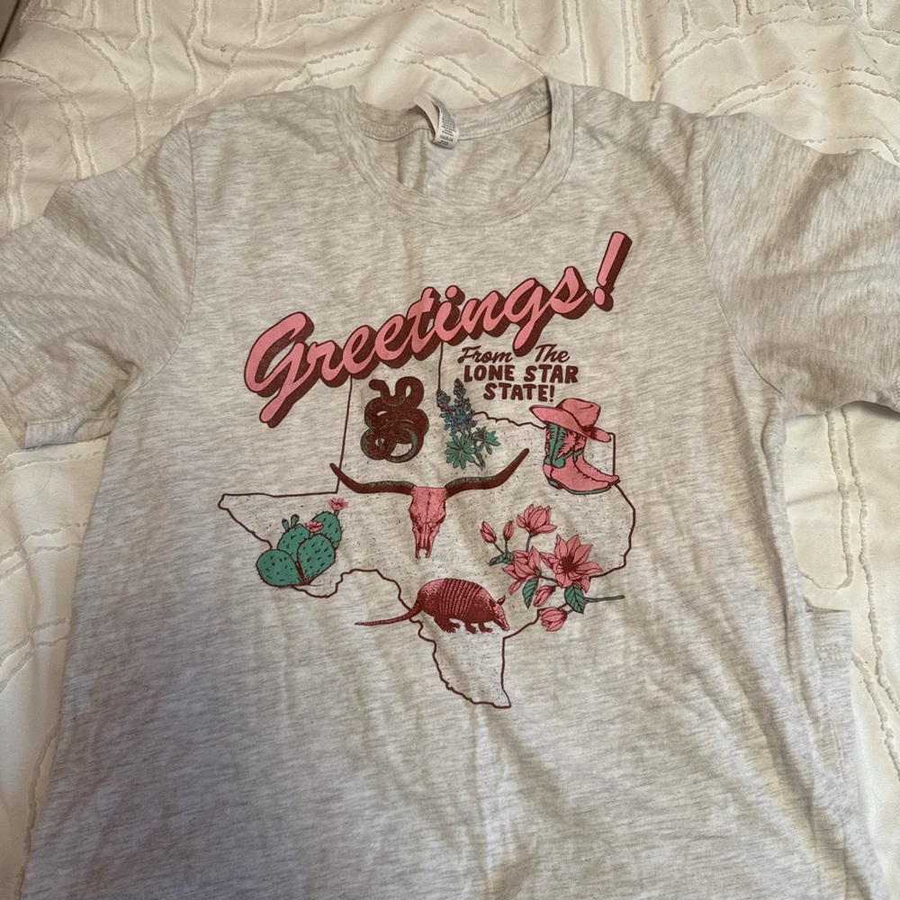 Gray womens Graphic T-Shirt